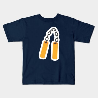 Nunchuks! The weapon of a true martial arts warrior! Kids T-Shirt